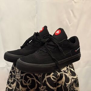 Airwalk Black Sneakers with Red Accents